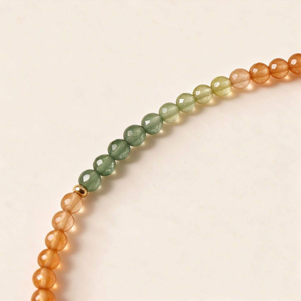 Sunset Three-Tone Beaded Bracelet