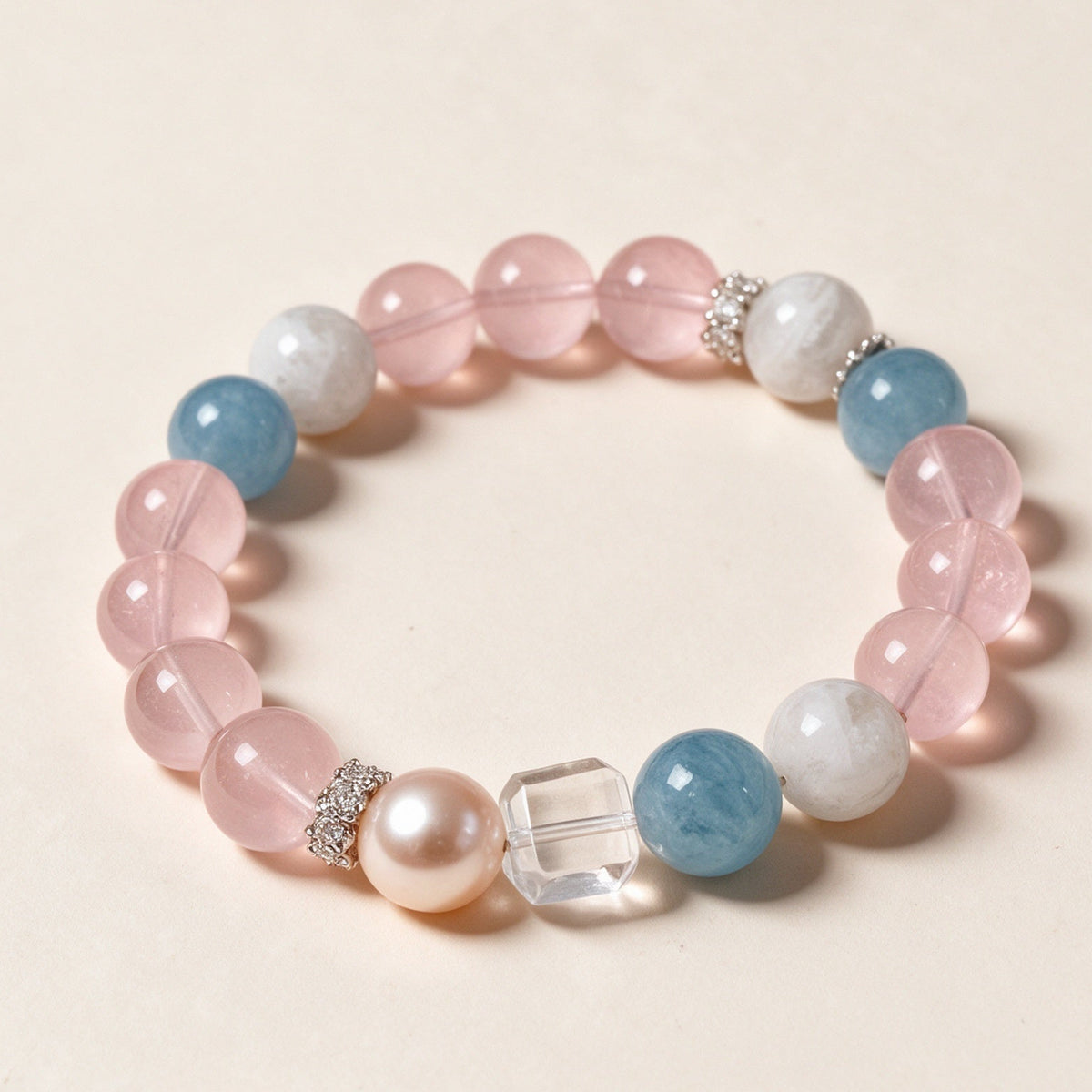 Pastel Gemstone Beaded Bracelet