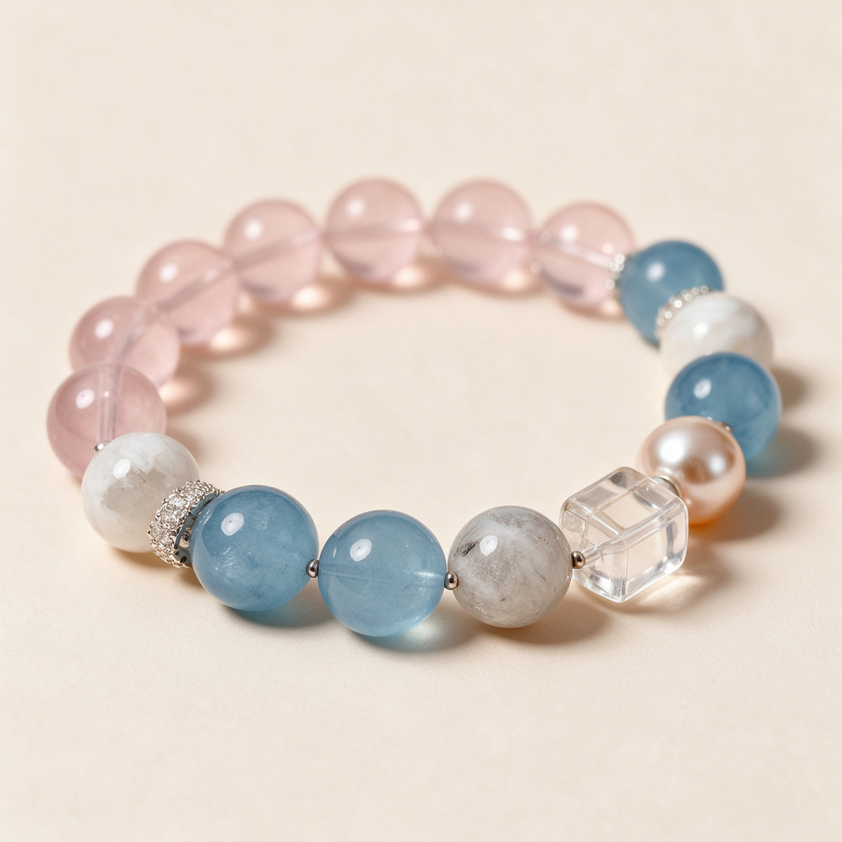 Pastel Gemstone Beaded Bracelet
