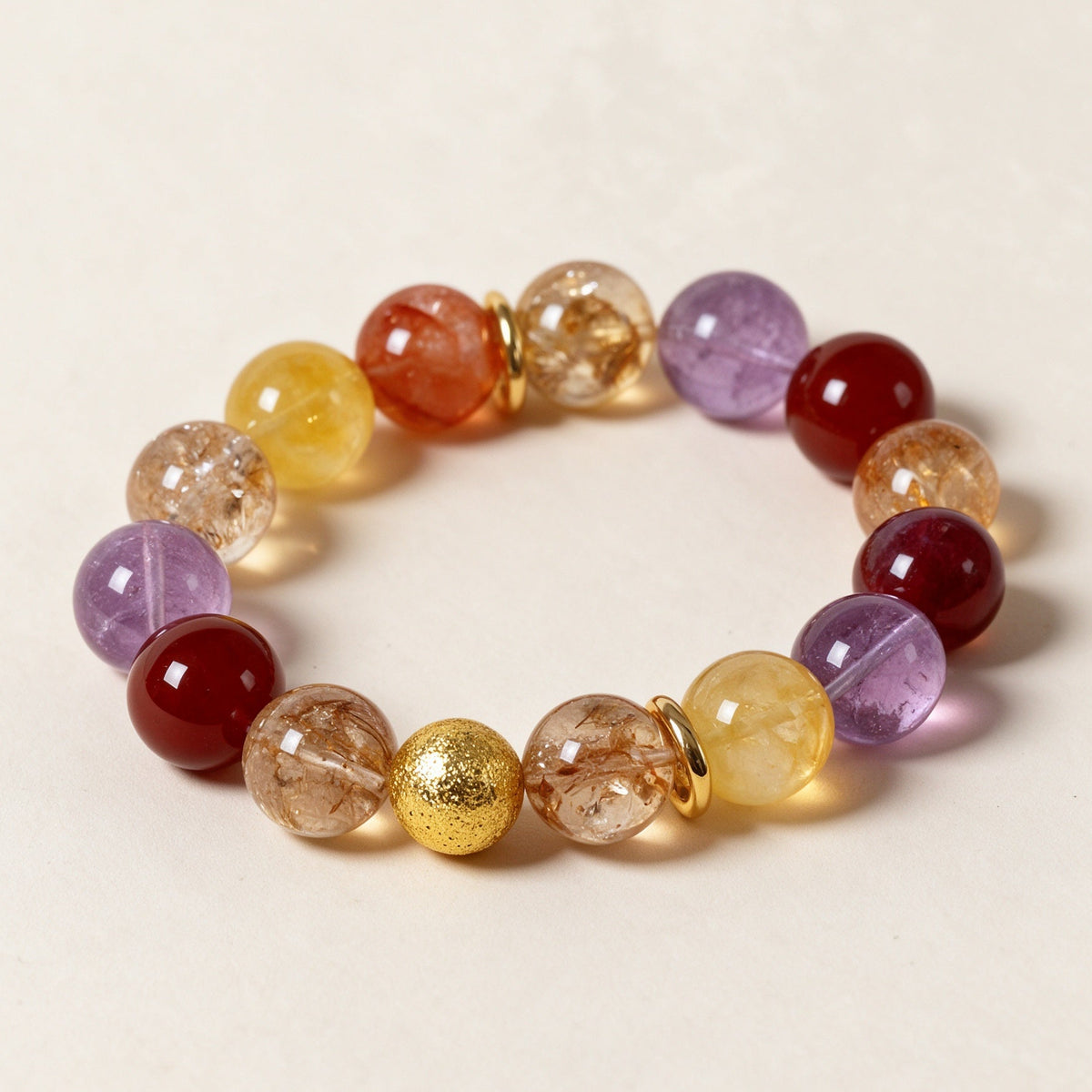 Rainbow Crystal Beaded Bracelet