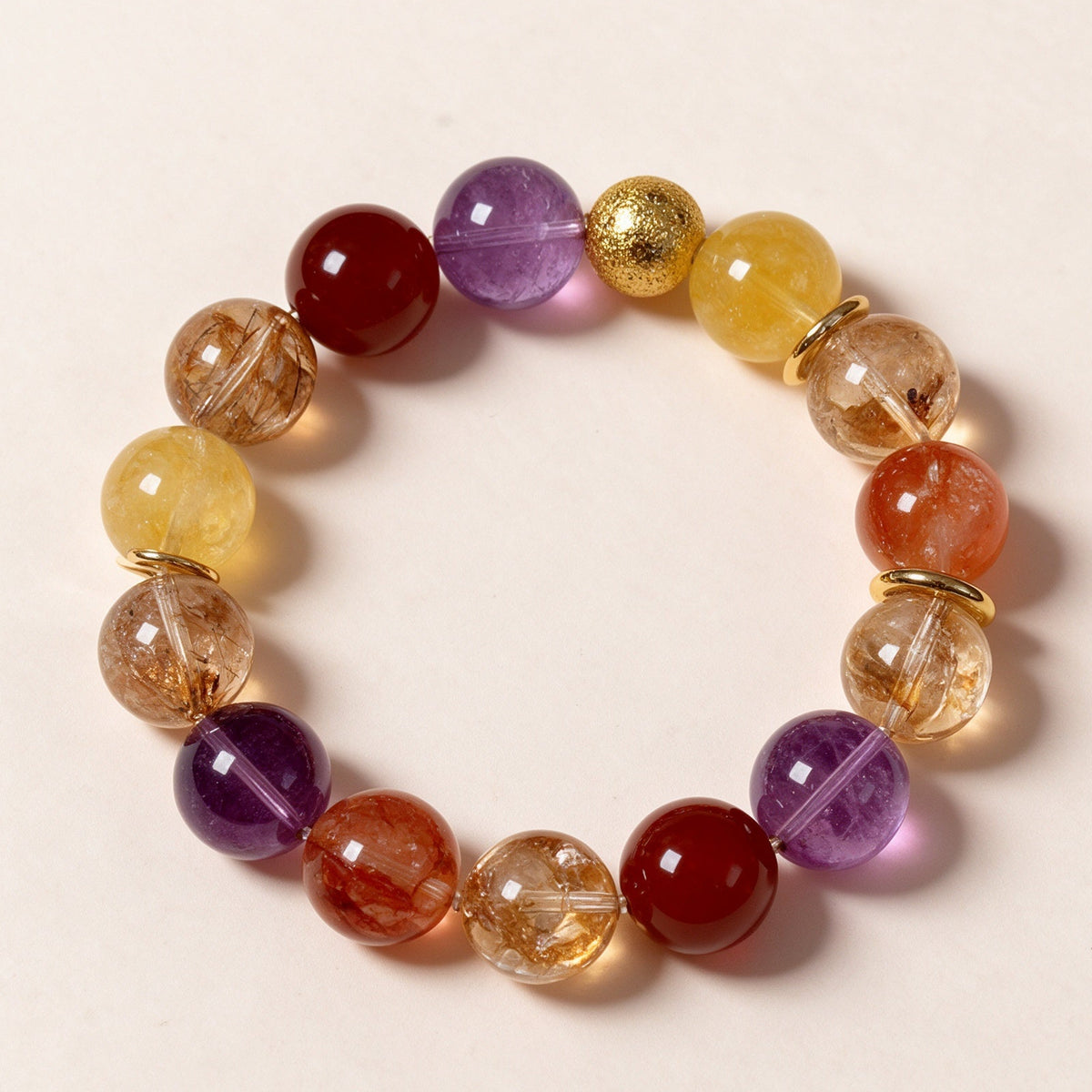Rainbow Crystal Beaded Bracelet