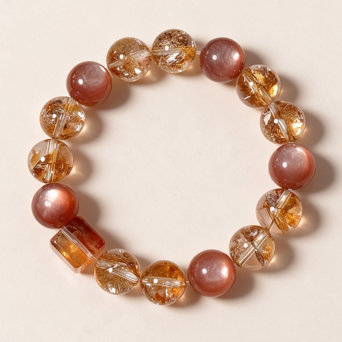 Sunstone Gold Leaf Bracelet