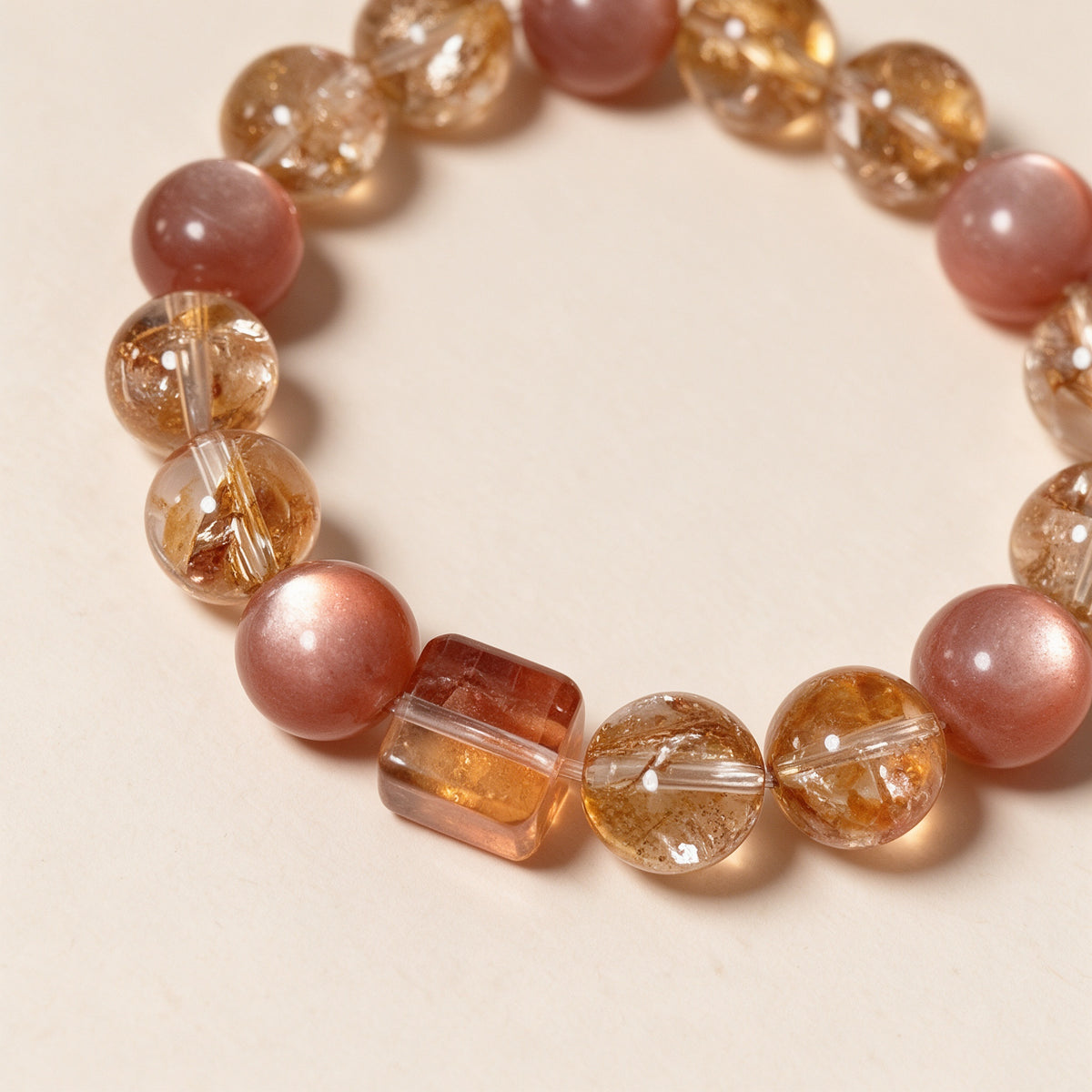 Sunstone Gold Leaf Bracelet