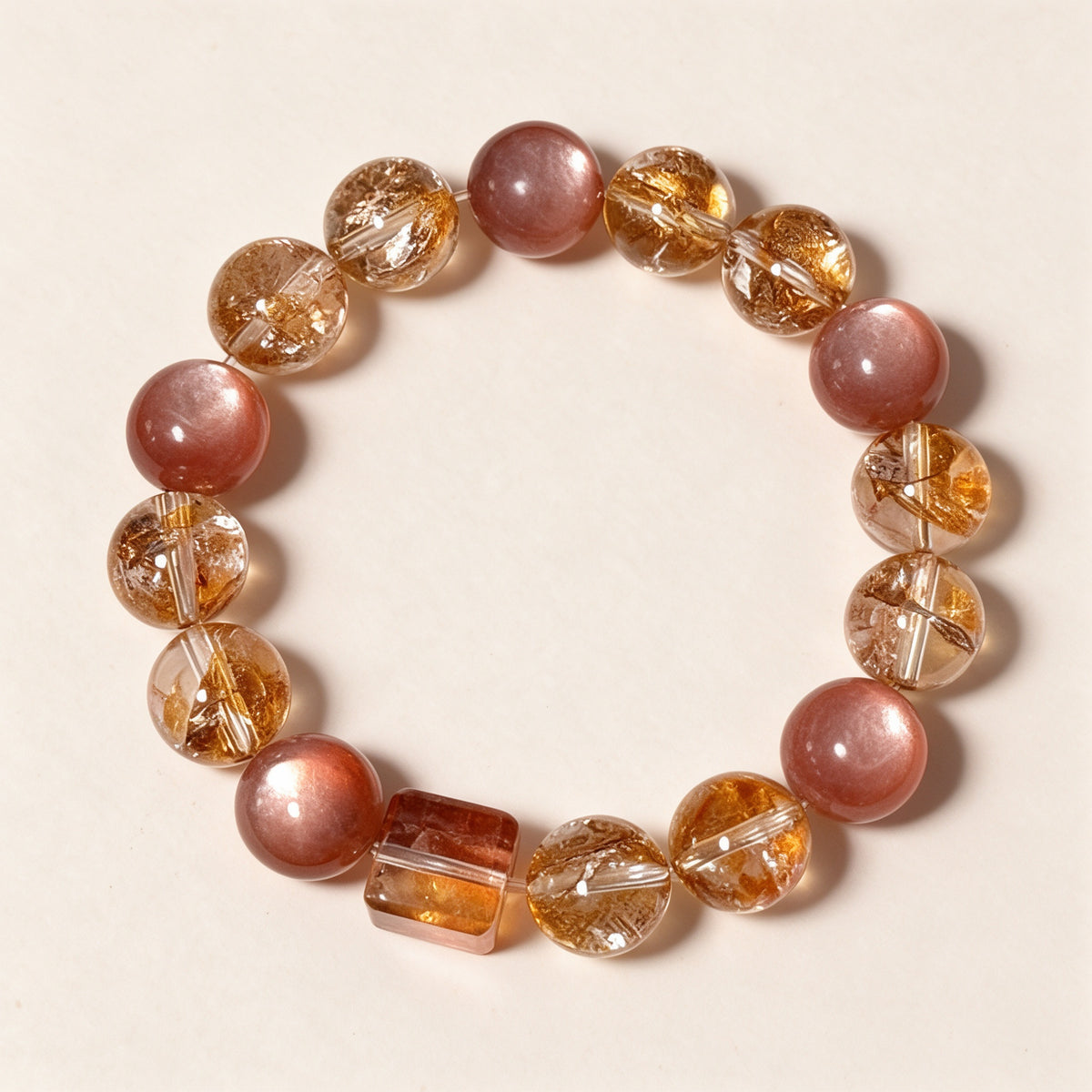 Sunstone Gold Leaf Bracelet