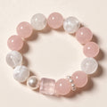 Rose Quartz Moonstone Pearl Bracelet